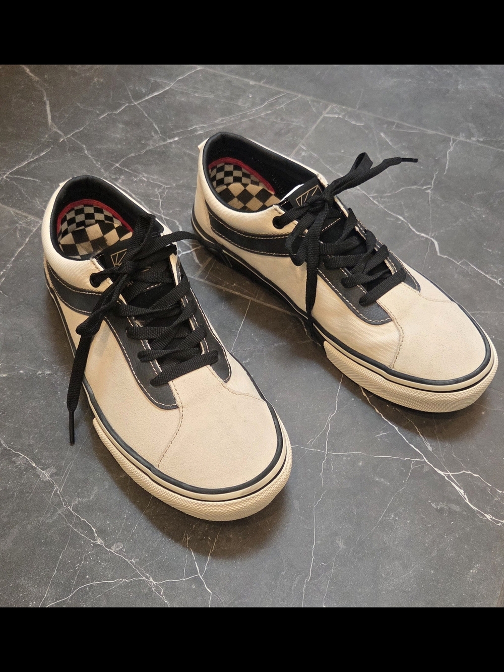 Vans X Rassvet Skate Bold Sneakers in Marshmallow/Black Colorway - M 9.5
